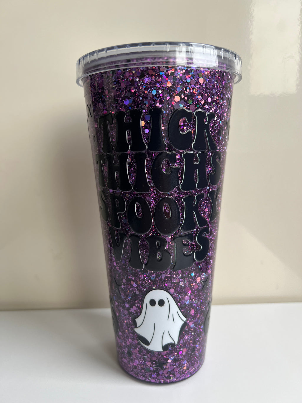24 oz Pre-made Spooky Snow Globe Cup