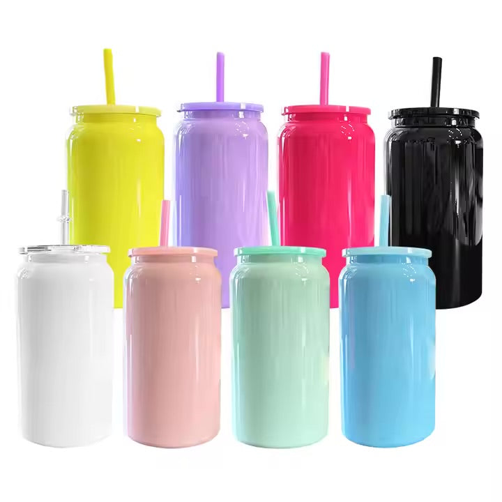 16 oz Coloured Glass Libby Can